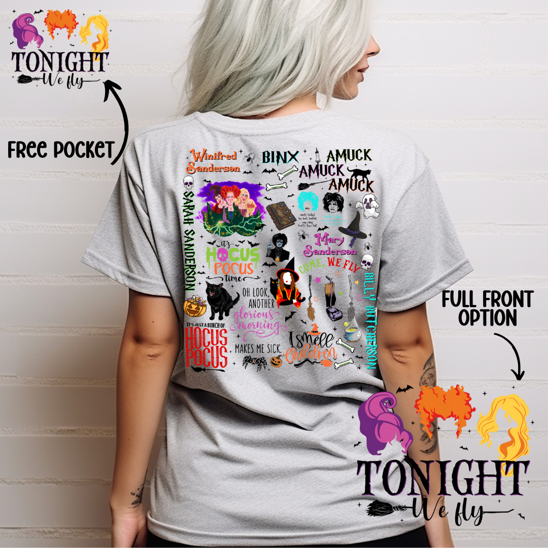 DTF Full Color Transfer - Tonight We Fly - You Choose!