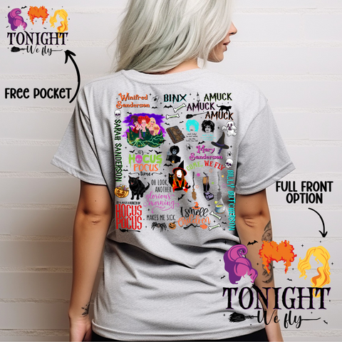 DTF Full Color Transfer - Tonight We Fly - You Choose!