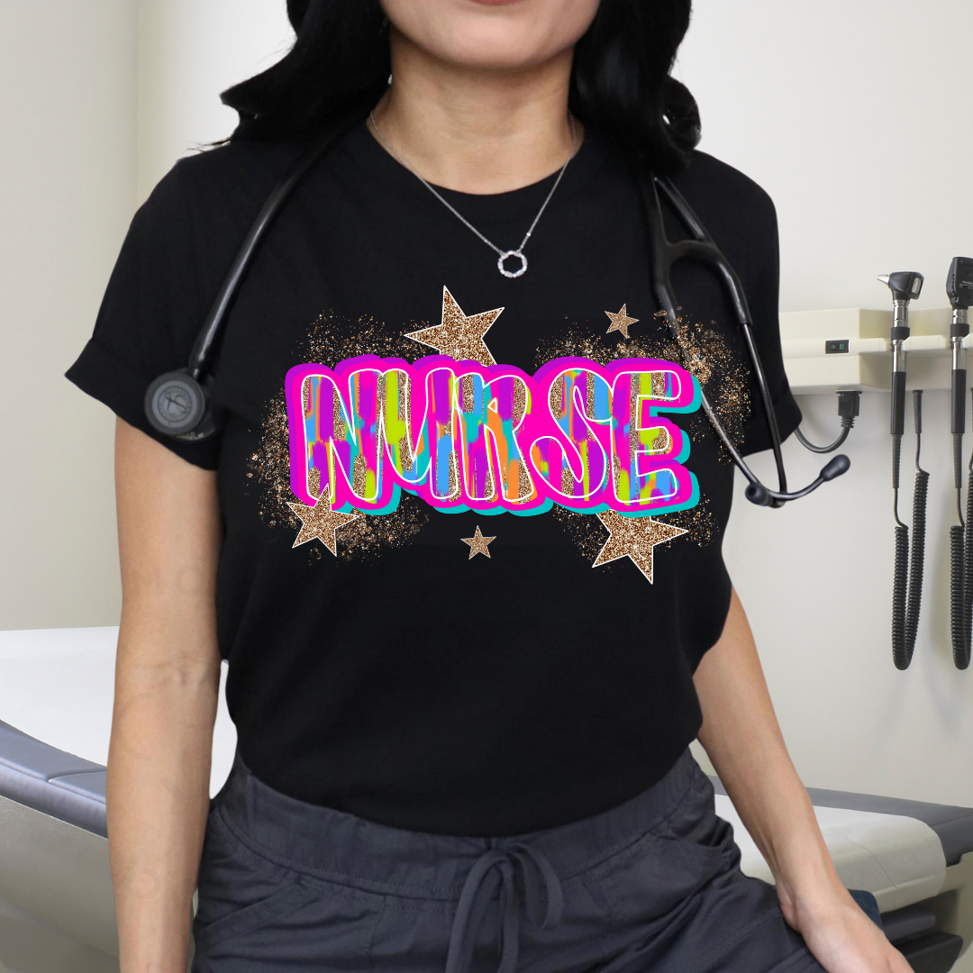 DTF Full Color Transfer - Bright Painted Nurse