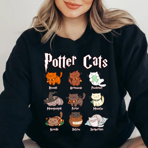 DTF Full Color Transfer - Potter Cats