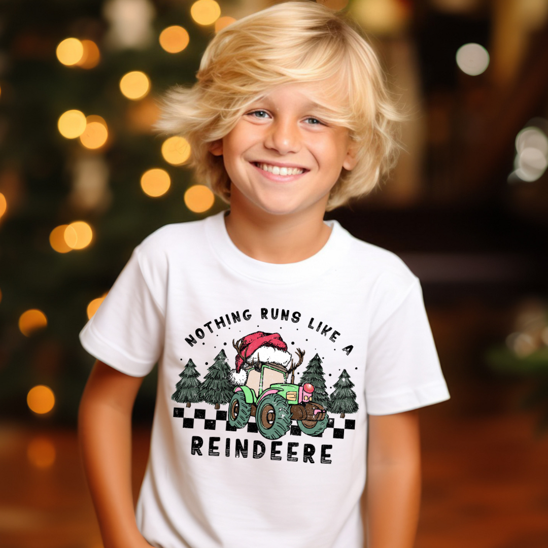 DTF Full Color TShirt Transfer - Nothing Runs Like A Reindeere