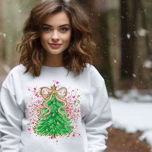 DTF Full Color TShirt Transfer - Splatter Christmas Tree