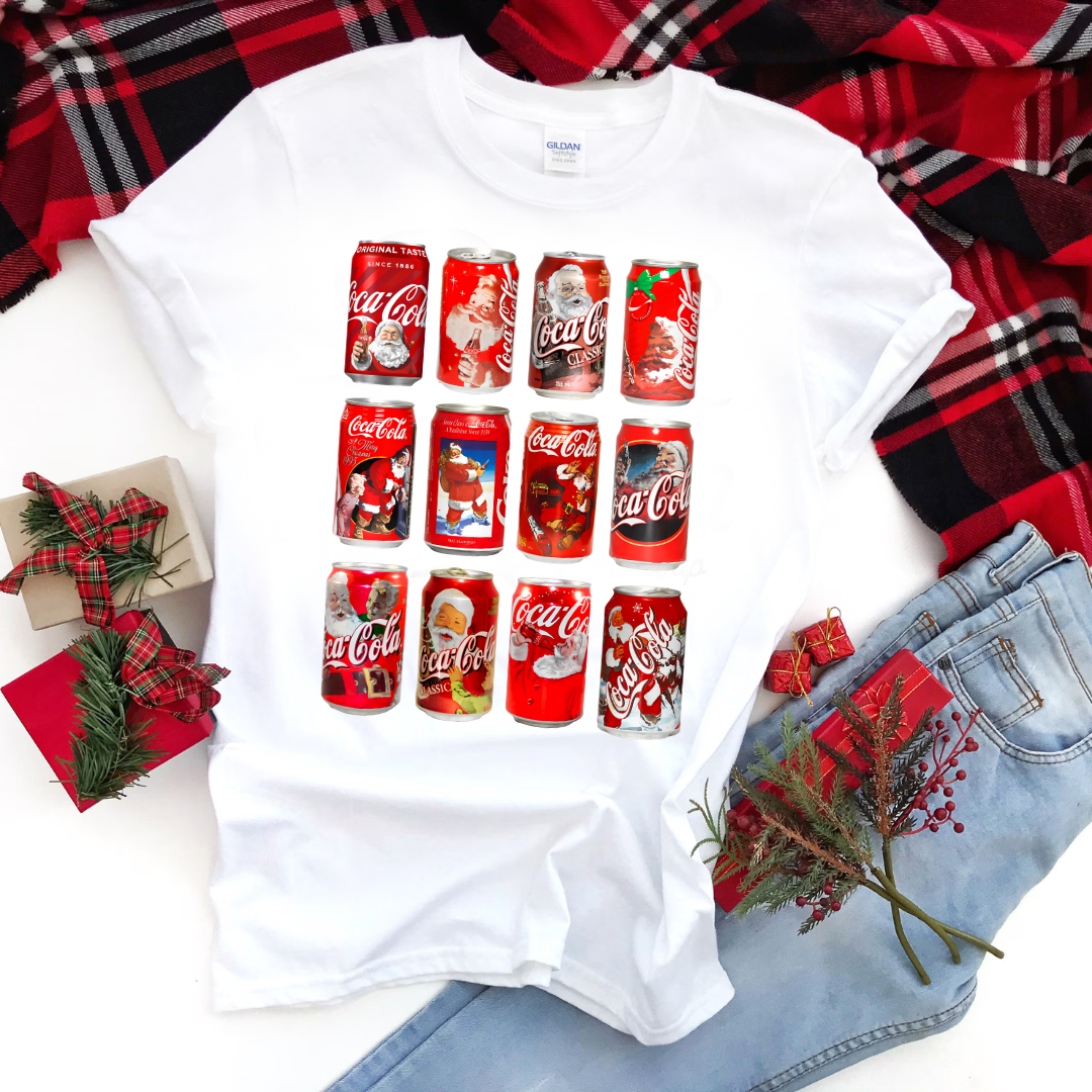 DTF Full Color TShirt Transfer - Christmas Soda