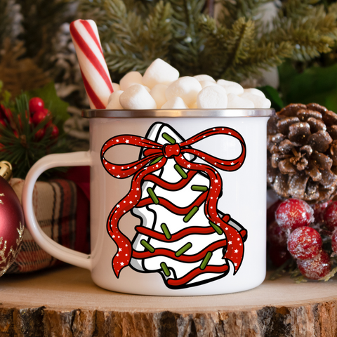 UV DTF Decal - Tree Cake Big Red Bow