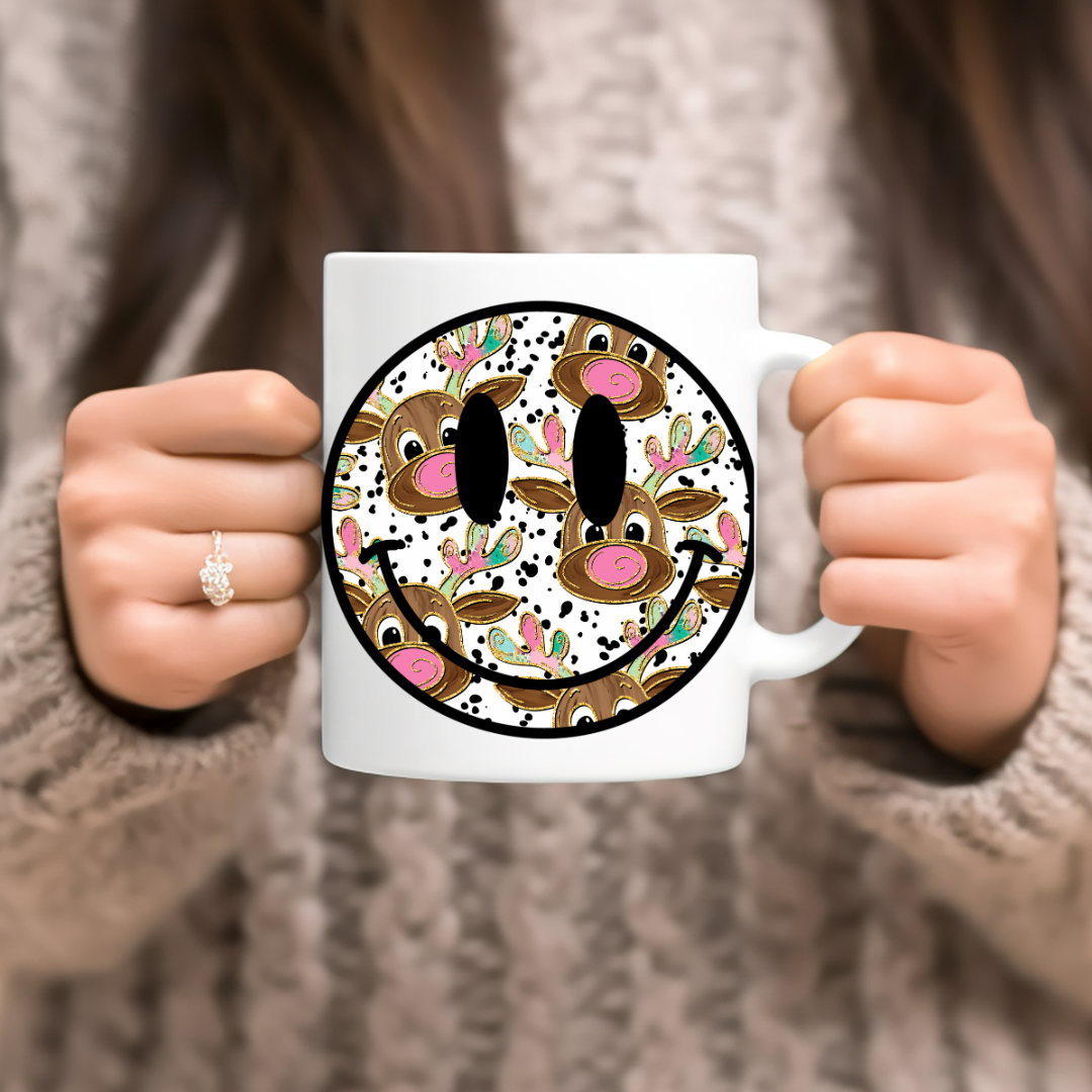 UV DTF Decal - Reindeer Smiley