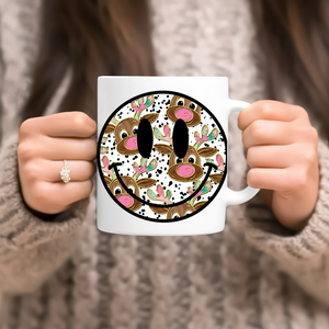 UV DTF Decal - Reindeer Smiley