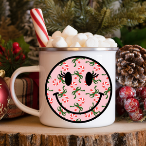 UV DTF Decal - Candy Cane Smiley