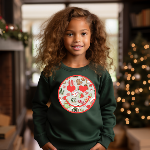 DTF Full Color TShirt Transfer - Christmas Treats Smiley