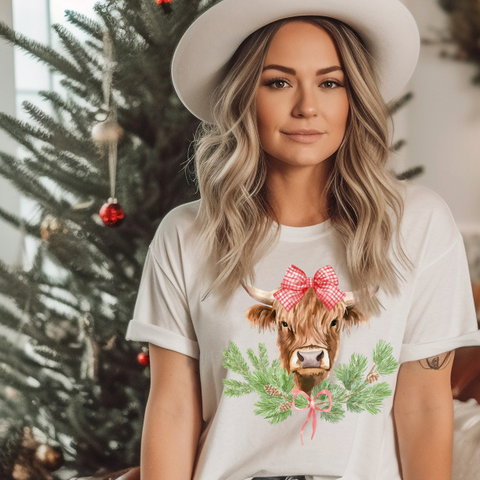 DTF Full Color TShirt Transfer - Highland w/Fir Tree Bough