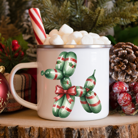 UV DTF Decal - Christmas Ribbon Balloon Dog