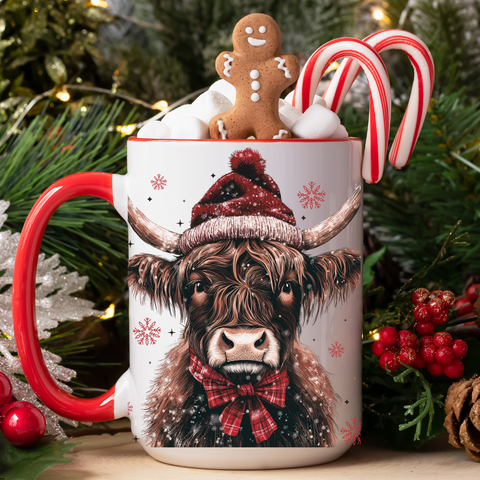 UV DTF Decal - Christmas Cow Horns & Hat