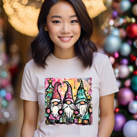 DTF Full Color Transfer - Preppy Christmas Gnomes