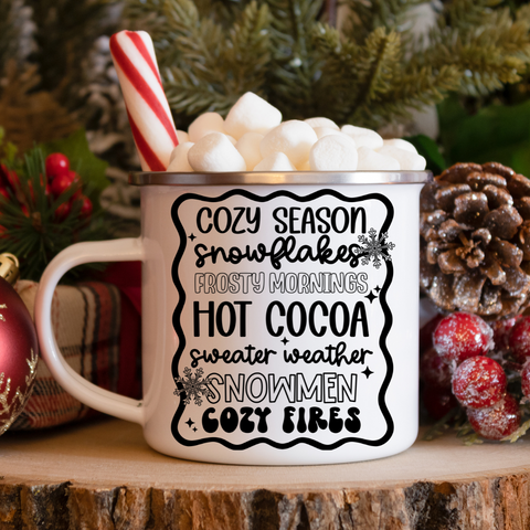 UV DTF Decal - Cozy Season Snowflakes