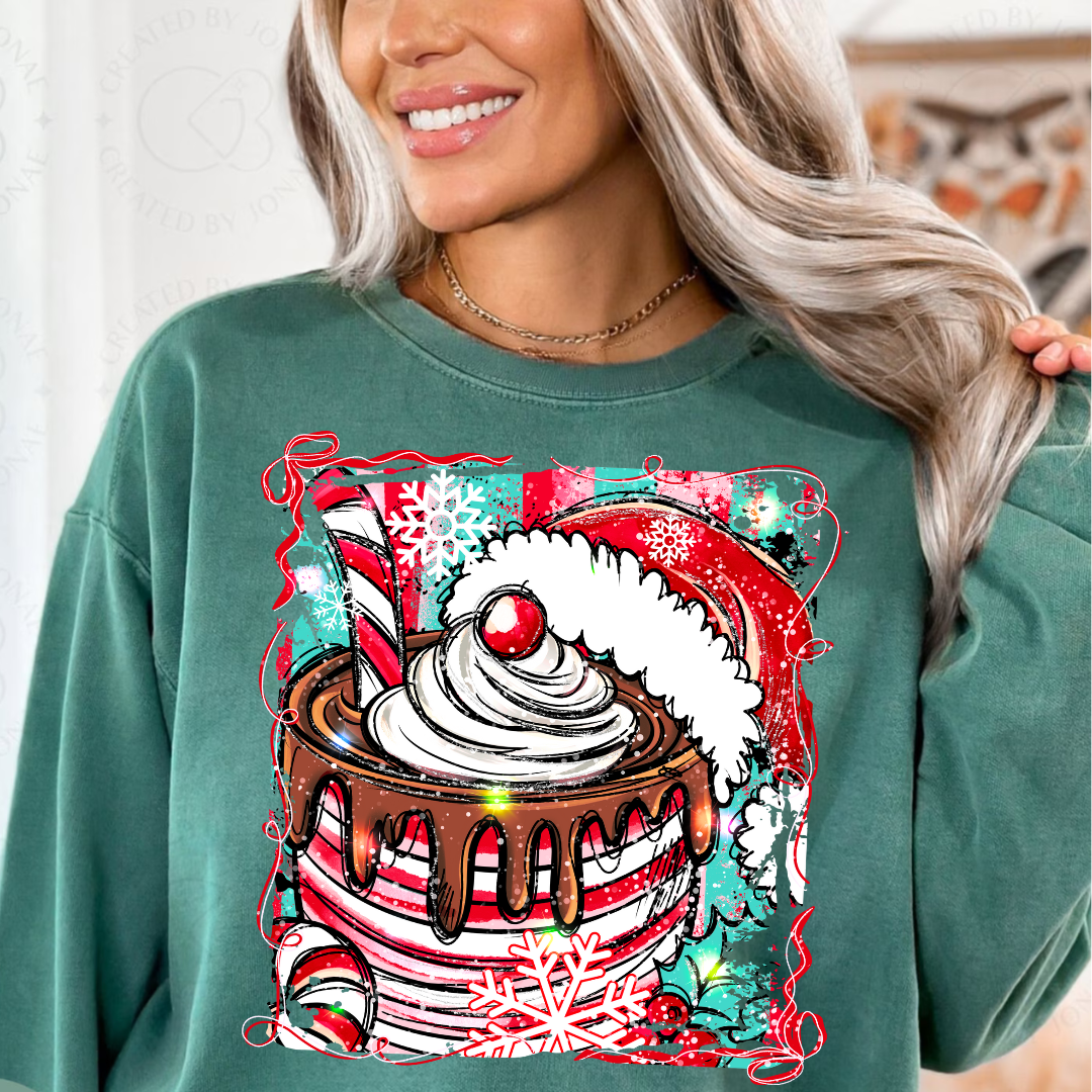 DTF Full Color TShirt Transfer - Painted Hot Cocoa