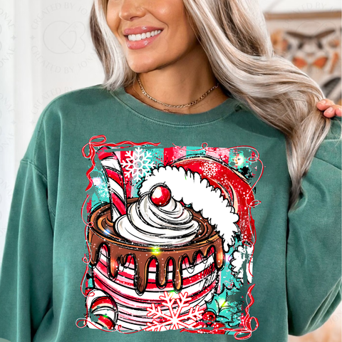 DTF Full Color TShirt Transfer - Painted Hot Cocoa