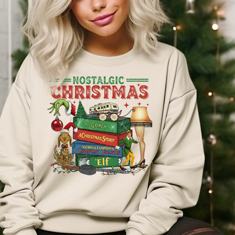 DTF Full Color TShirt Transfer - Nostalgic Christmas Tapes