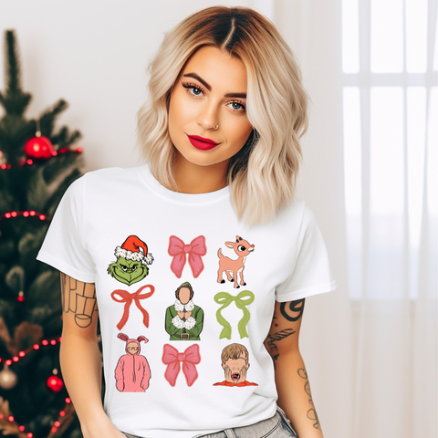 DTF Full Color TShirt Transfer - Coquette Christmas Characters