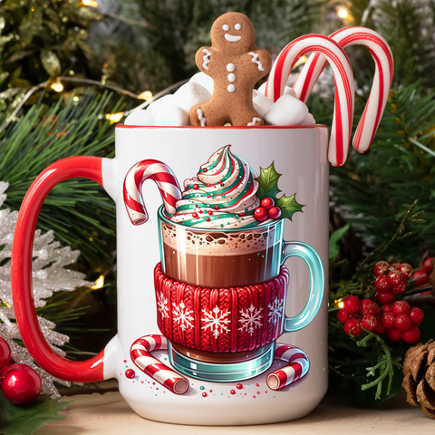 UV DTF Decal - Mug of Cocoa Whipped Cream