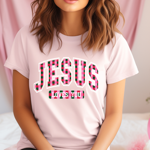 DTF Full Color TShirt Transfer - Jesus Loves You