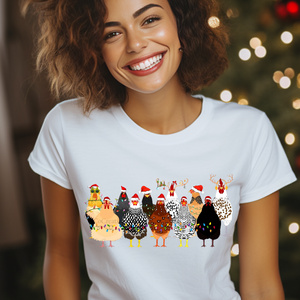 DTF Full Color TShirt Transfer - Merry Cluckmas