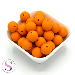 Pumpkin - 15mm Silicone Beads