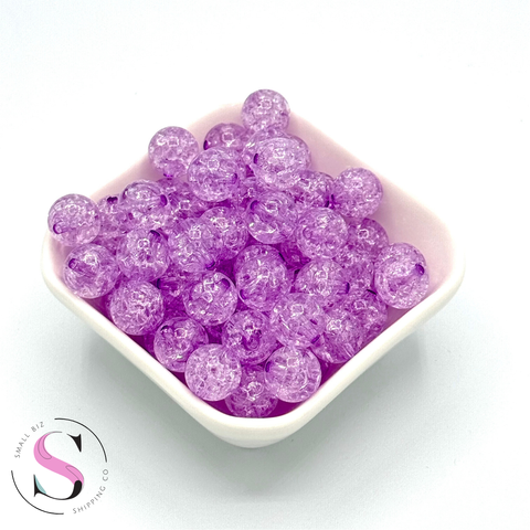 12mm Crackle Acrylic - Lilac