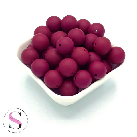 Plum - 15mm Silicone Bead