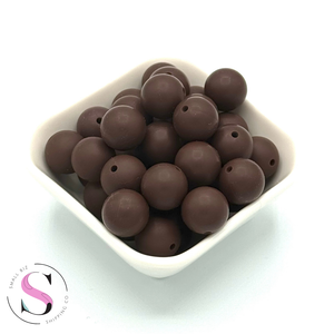 Dark Chocolate - 15mm Silicone Bead