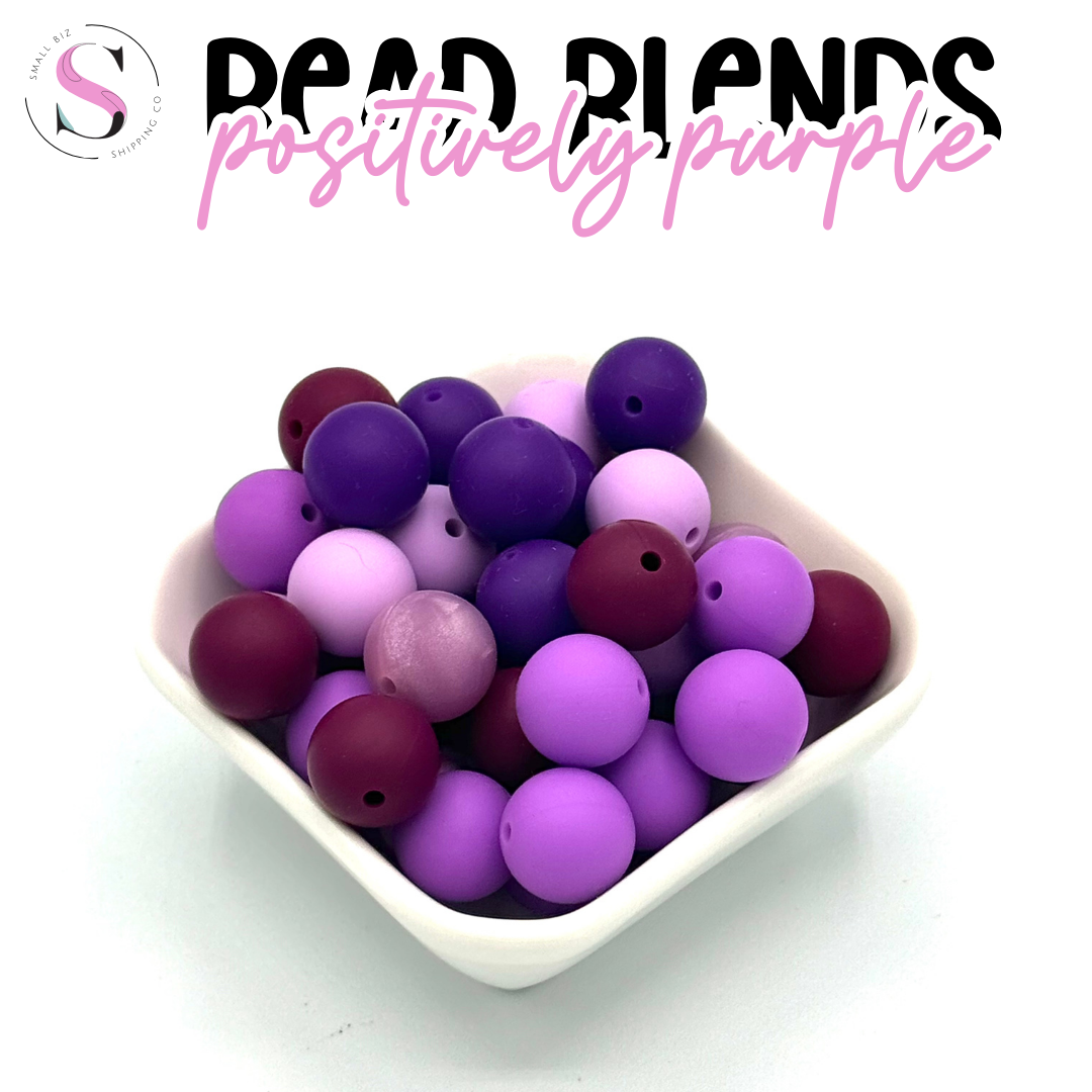 15mm Silicone Beads - Positively Purple