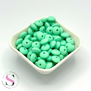 12mm Lentil Spacers - Mint Green