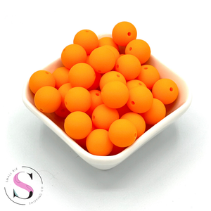 15mm Silicone Bead - Tangerine