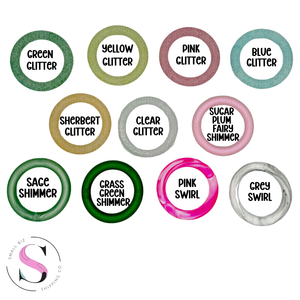 65mm Silicone Ring - Glitter, Shimmer, & Swirl