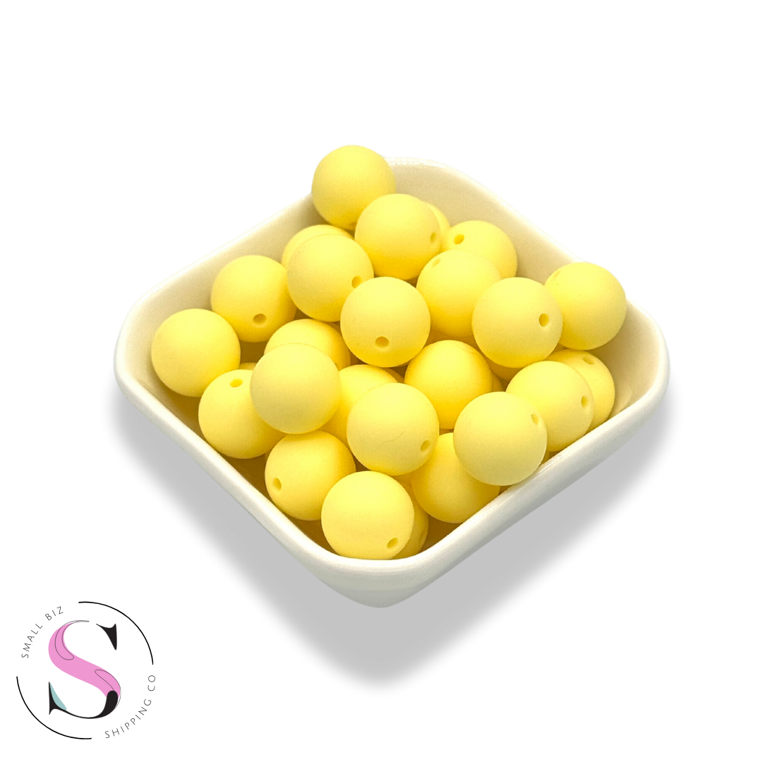 15mm Silicone Bead - Limoncello