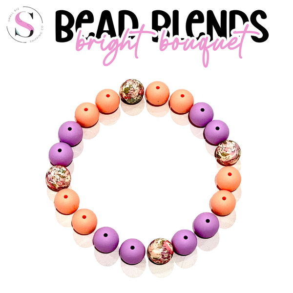 15mm Silicone Bead Blend - Bright Bouquet