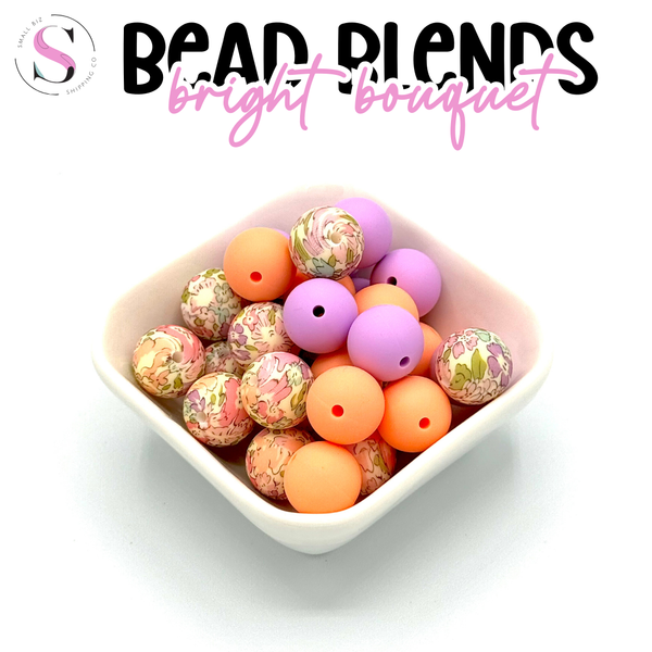 15mm Silicone Bead Blend - Bright Bouquet