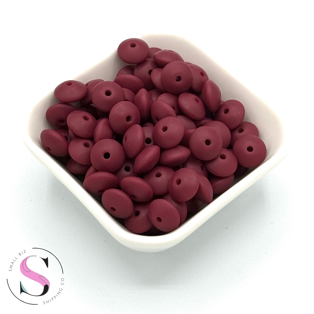 12mm Lentil Spacers - Plum