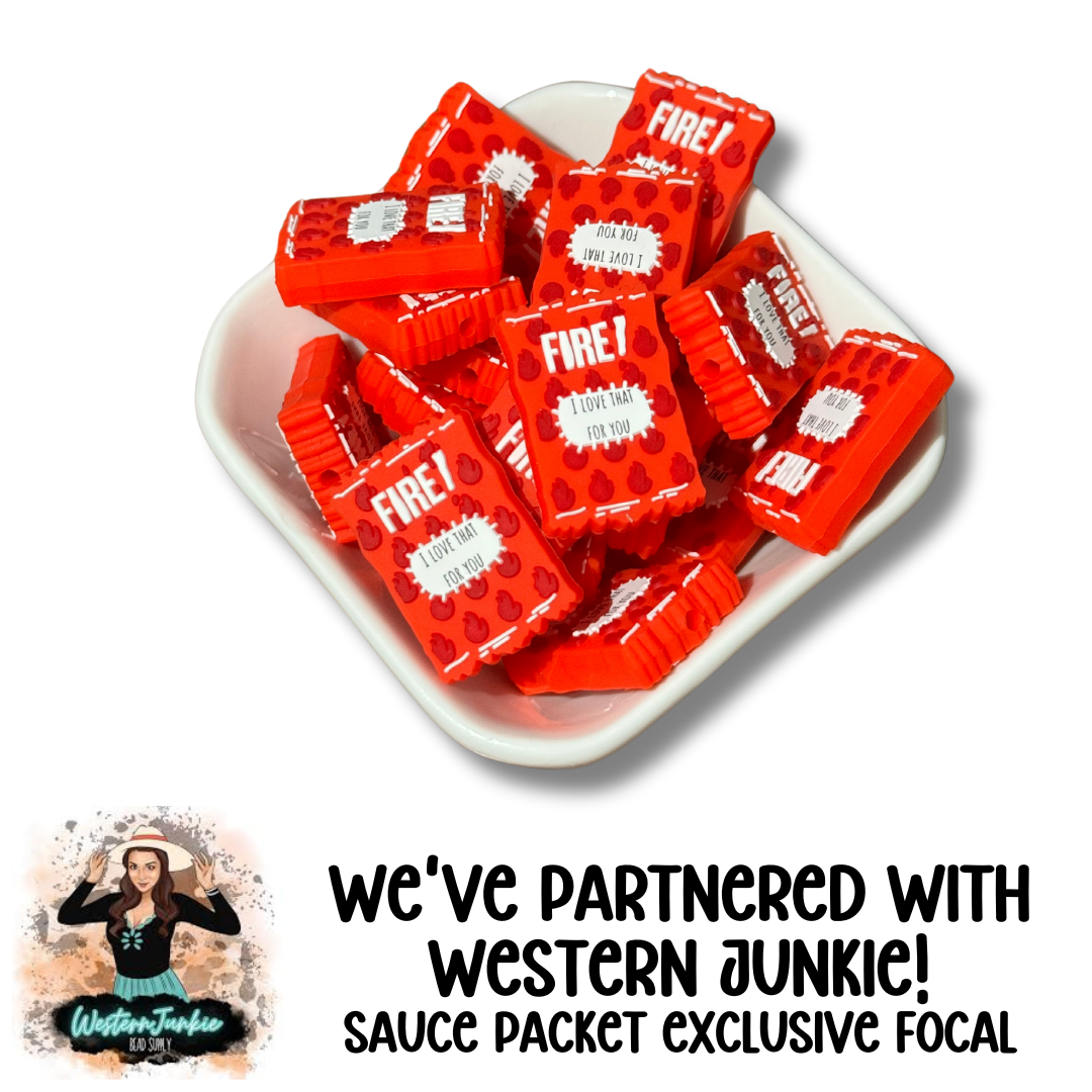 Silicone Pen Focal - Sauce Packets *WESTERN JUNKIE EXCLUSIVE FOCAL*