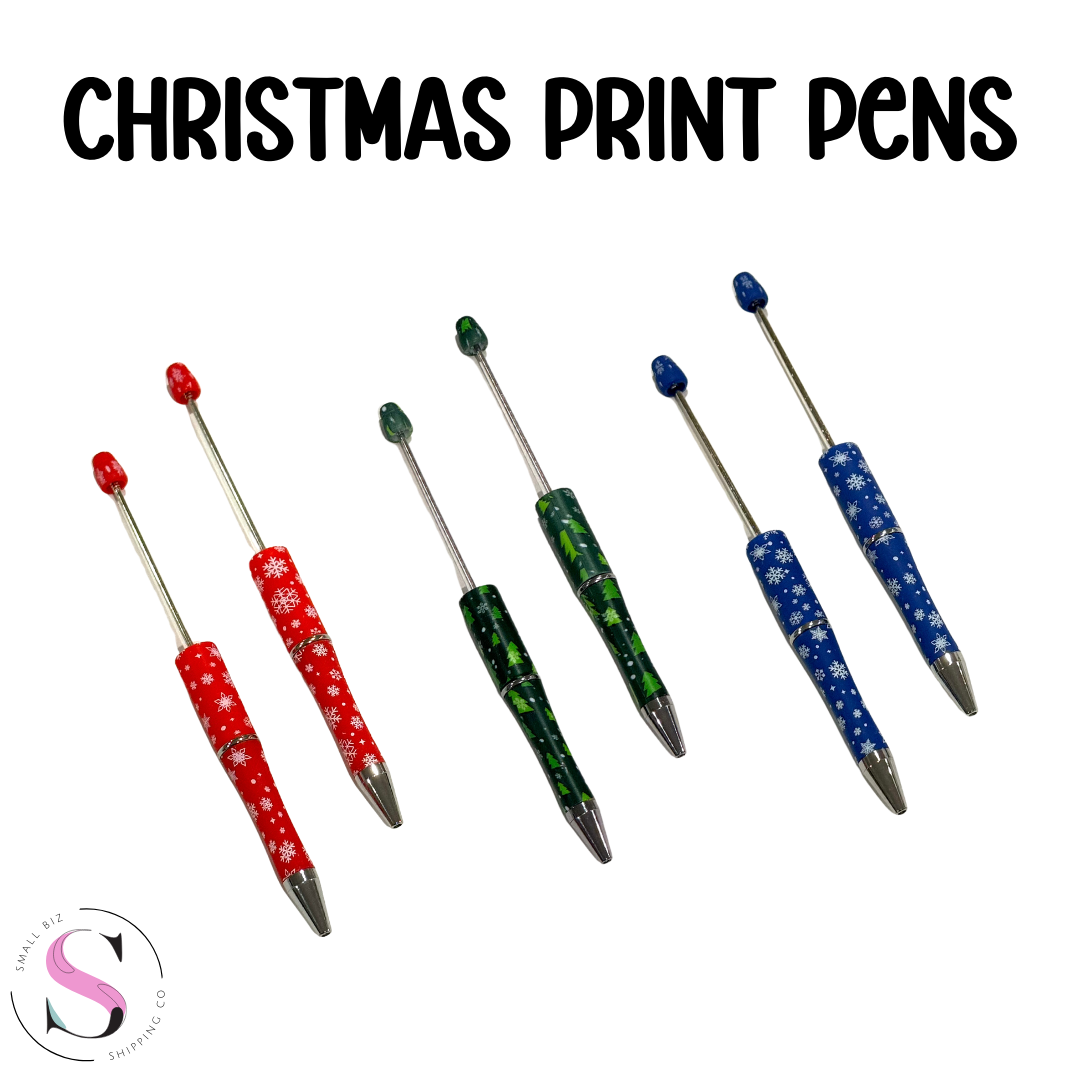 Christmas Print Beadable Pens