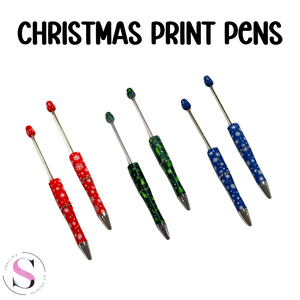 Christmas Print Beadable Pens