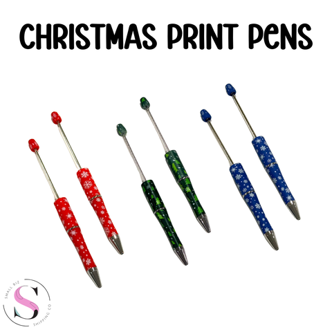 Christmas Print Beadable Pens