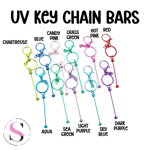UV Plated Beadable Keychain