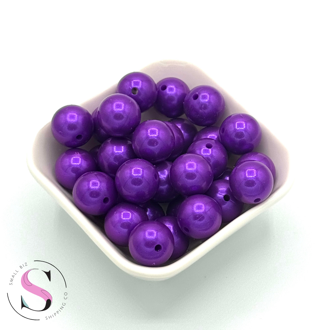 15mm Silicone Shine Bead - Potion Purple