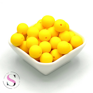 15mm Silicone Beads - Sunshine