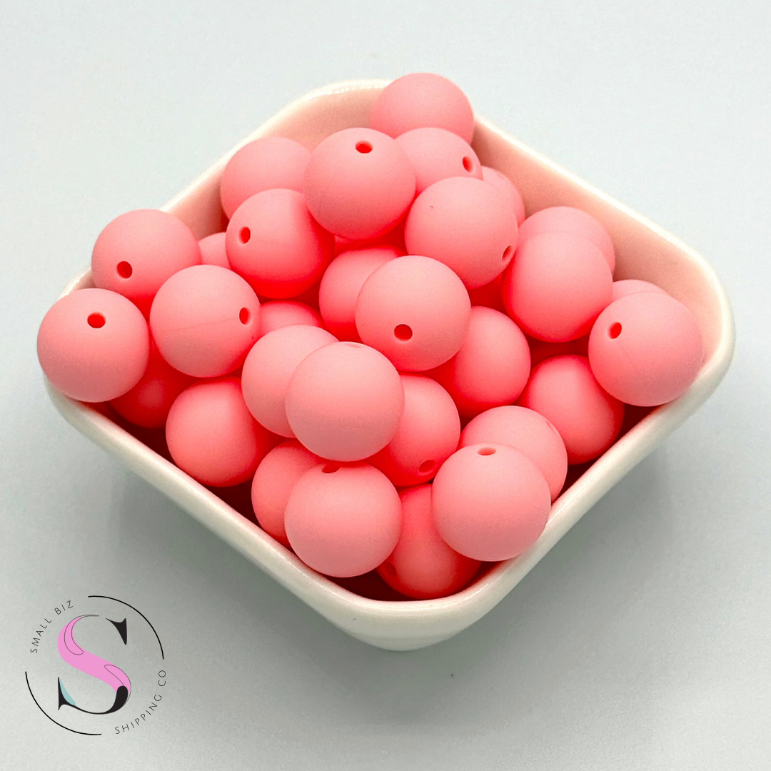 15mm Silicone Beads - Salmon