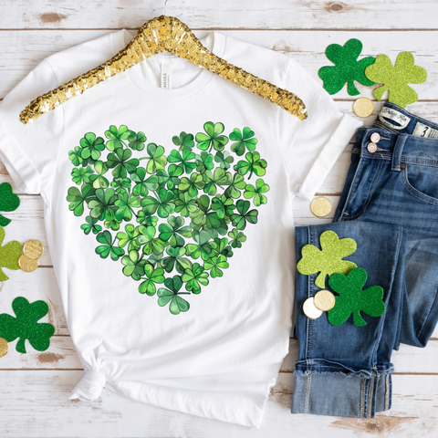 DTF Full Color Transfer - Shamrock Heart