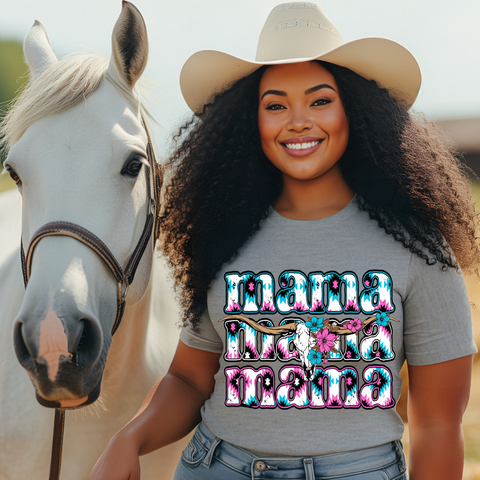 DTF Full Color Transfer - MAMA Neon Aztec