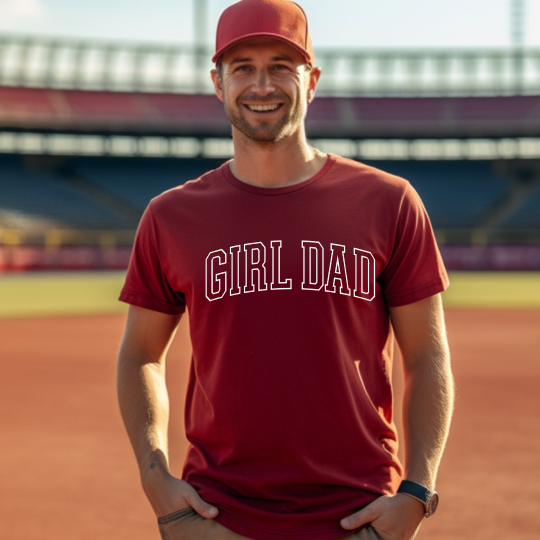 DTF Full Color Transfer - Girl Dad White Collegiate