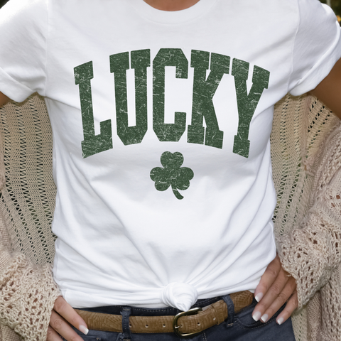 DTF Full Color Transfer - Distressed Lucky