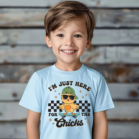 DTF Full Color Transfer - I'm Just Here For The Chicks