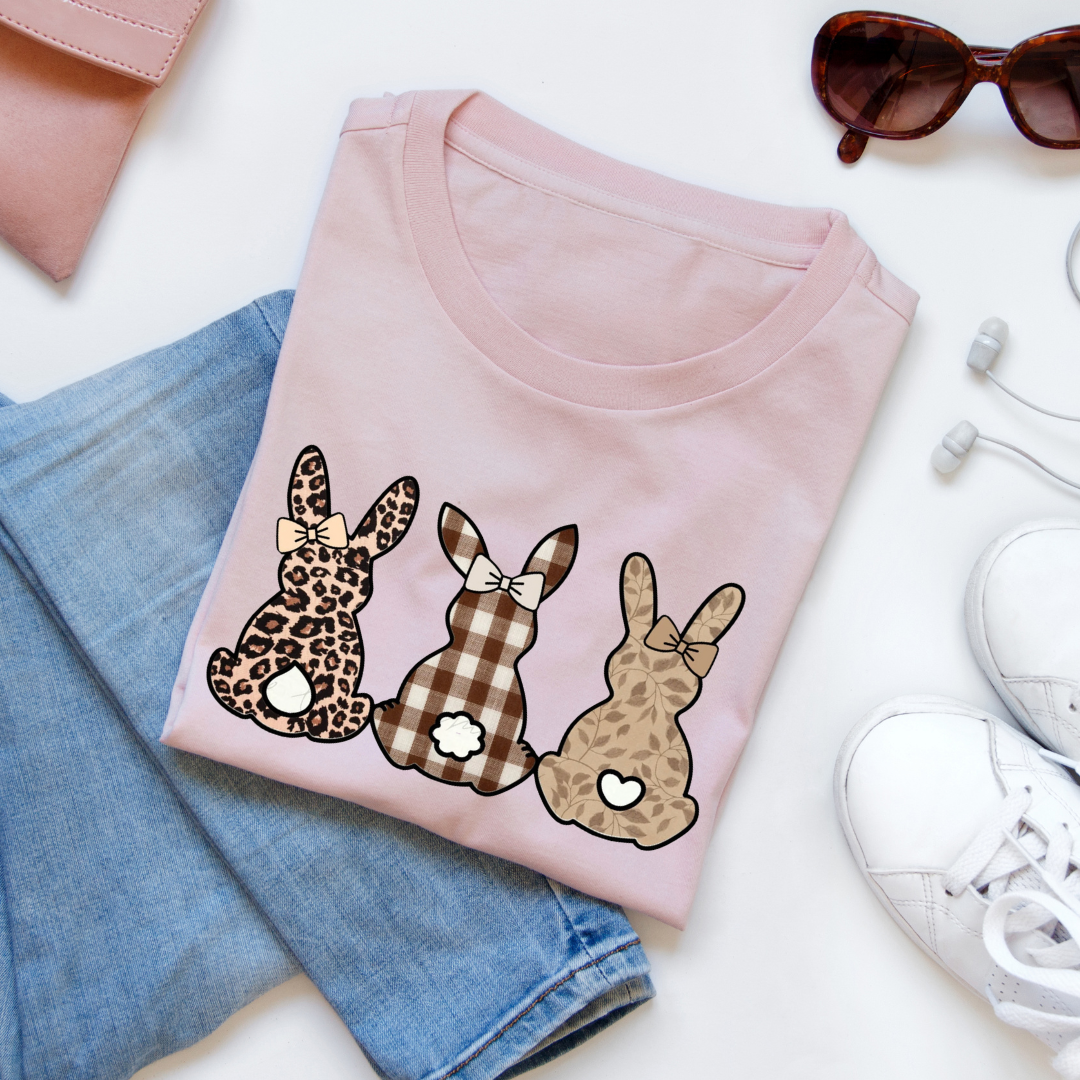 DTF Full Color Transfer - Brown Bunnies
